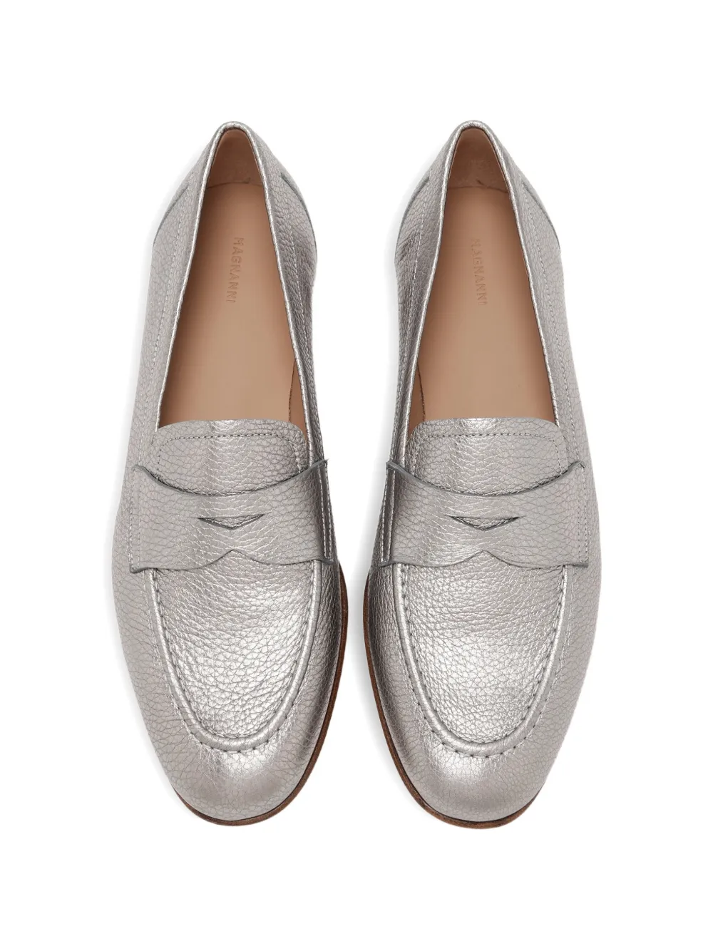 Magnanni textured penny loafers Zilver
