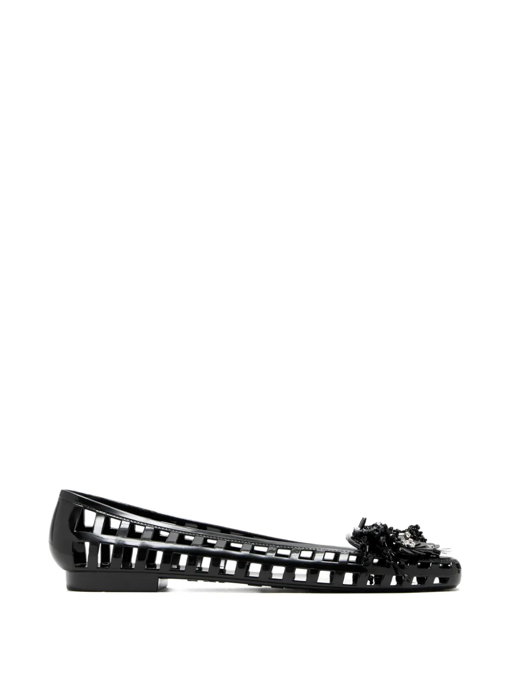 HEAVENLY JELLY beaded ballet flats - Nero