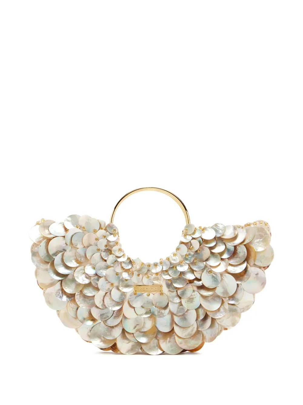 Vanina round-handle shell tote bag - Toni neutri