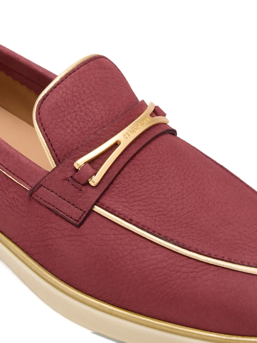 Magnanni bar-detail loafers Rood