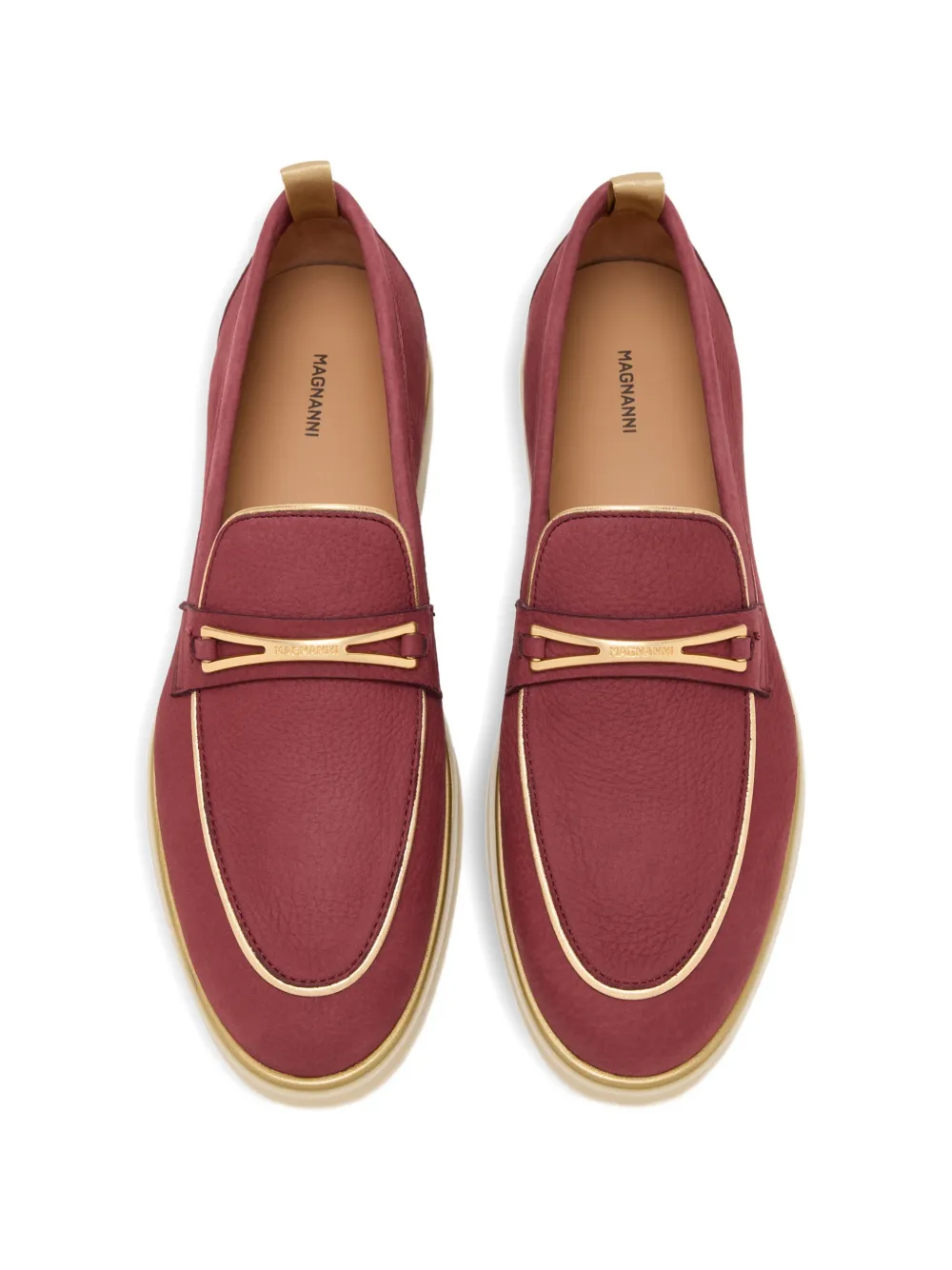 Magnanni bar-detail loafers Rood