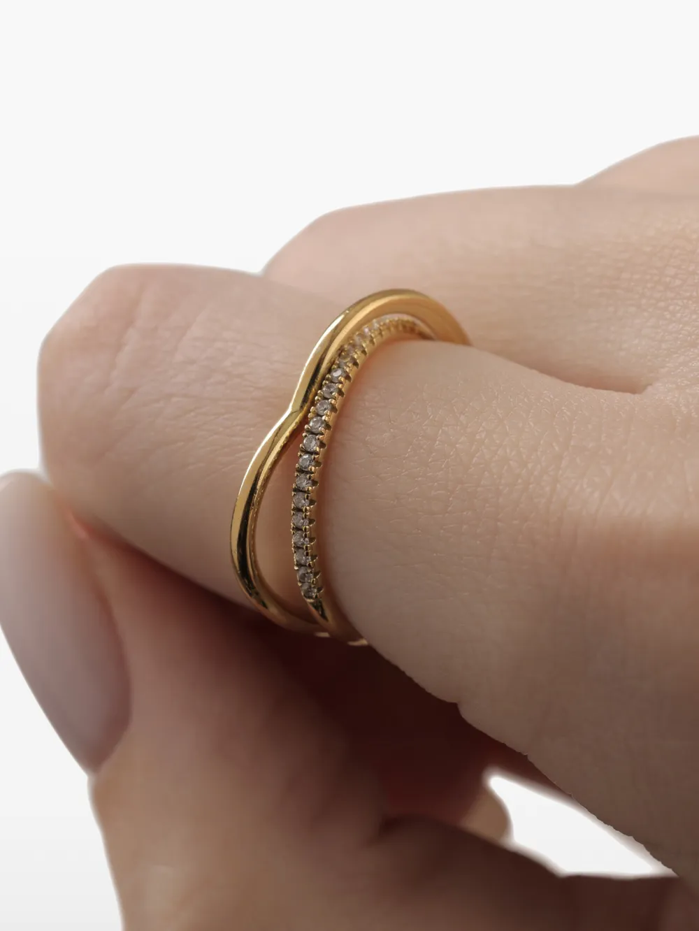  Eshvi Heartburst Ring - Gold 