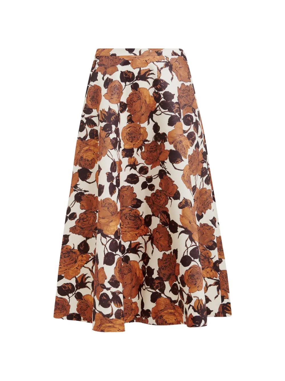 Essentiel Antwerp floral-print A-line midi skirt - Toni neutri