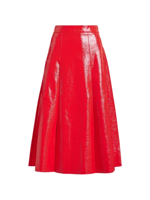 Essentiel Antwerp leather A-line midi skirt