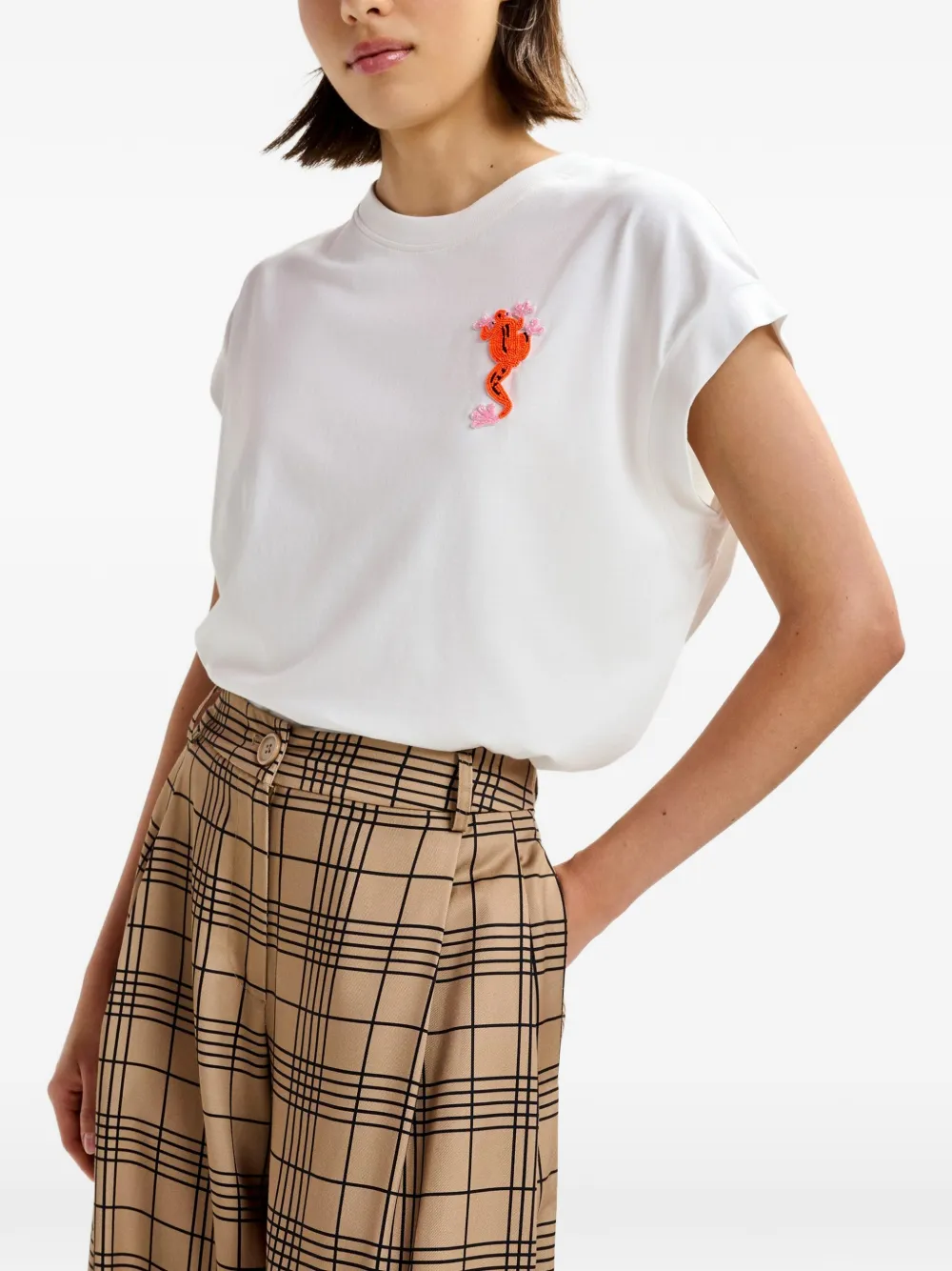 Essentiel Antwerp Blouse met geborduurde kralen Wit
