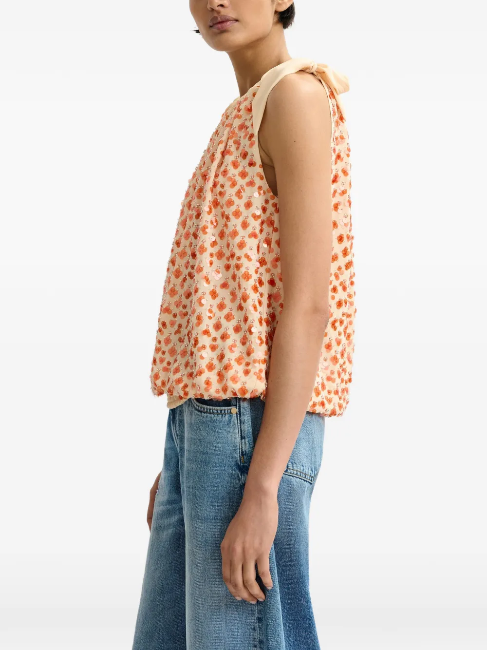 Sequin-Embellished Blouse