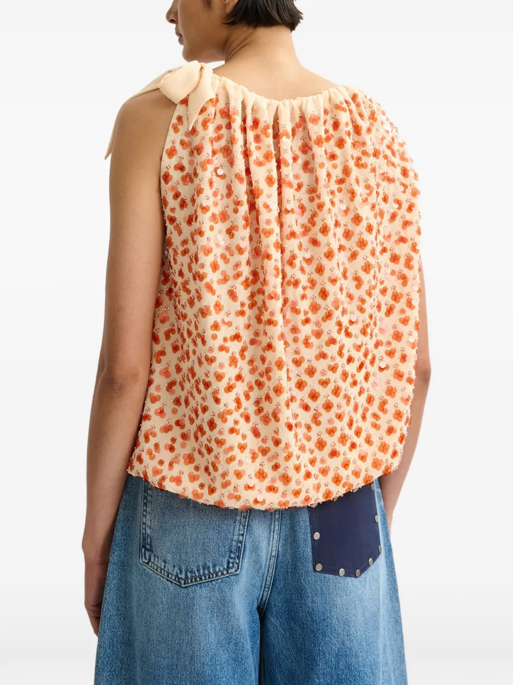 Sequin-Embellished Blouse