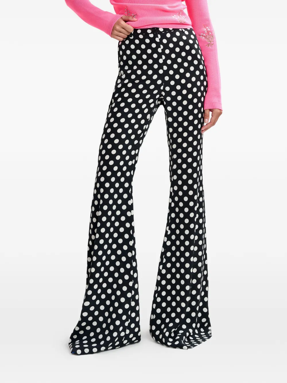 Essentiel Antwerp polka-dot flared trousers - Schwarz