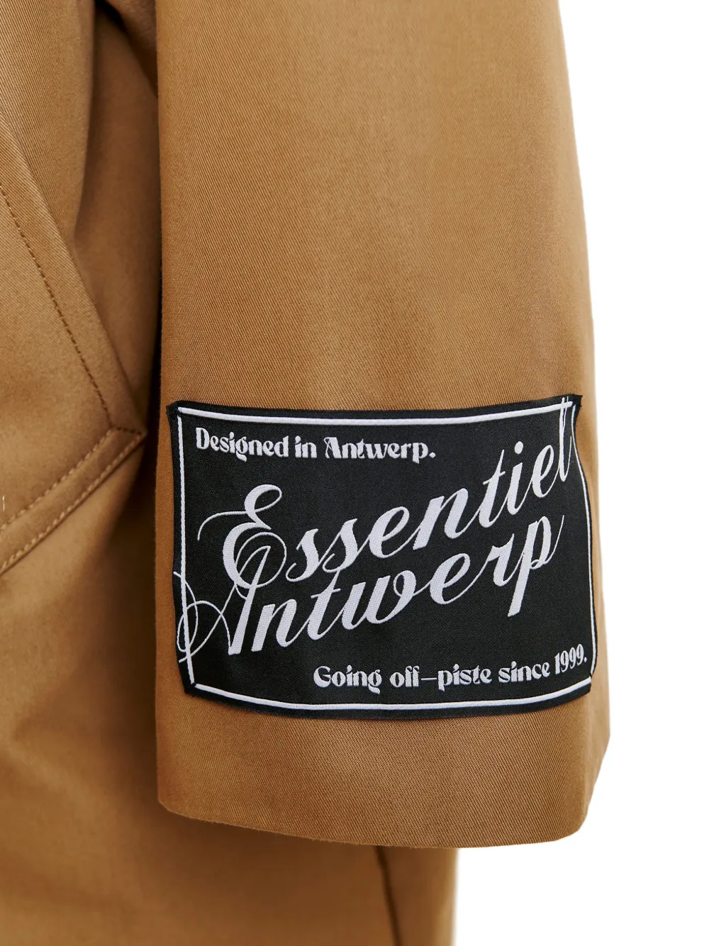Logo-Patch Double-Breasted Coat