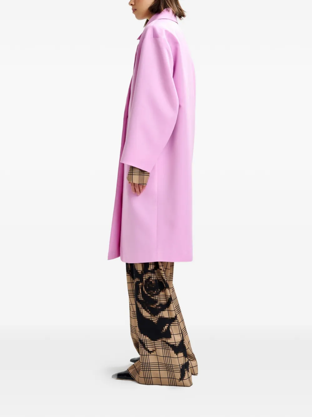  Essentiel Antwerp Notched-lapel Double-breasted Coat - Pink 