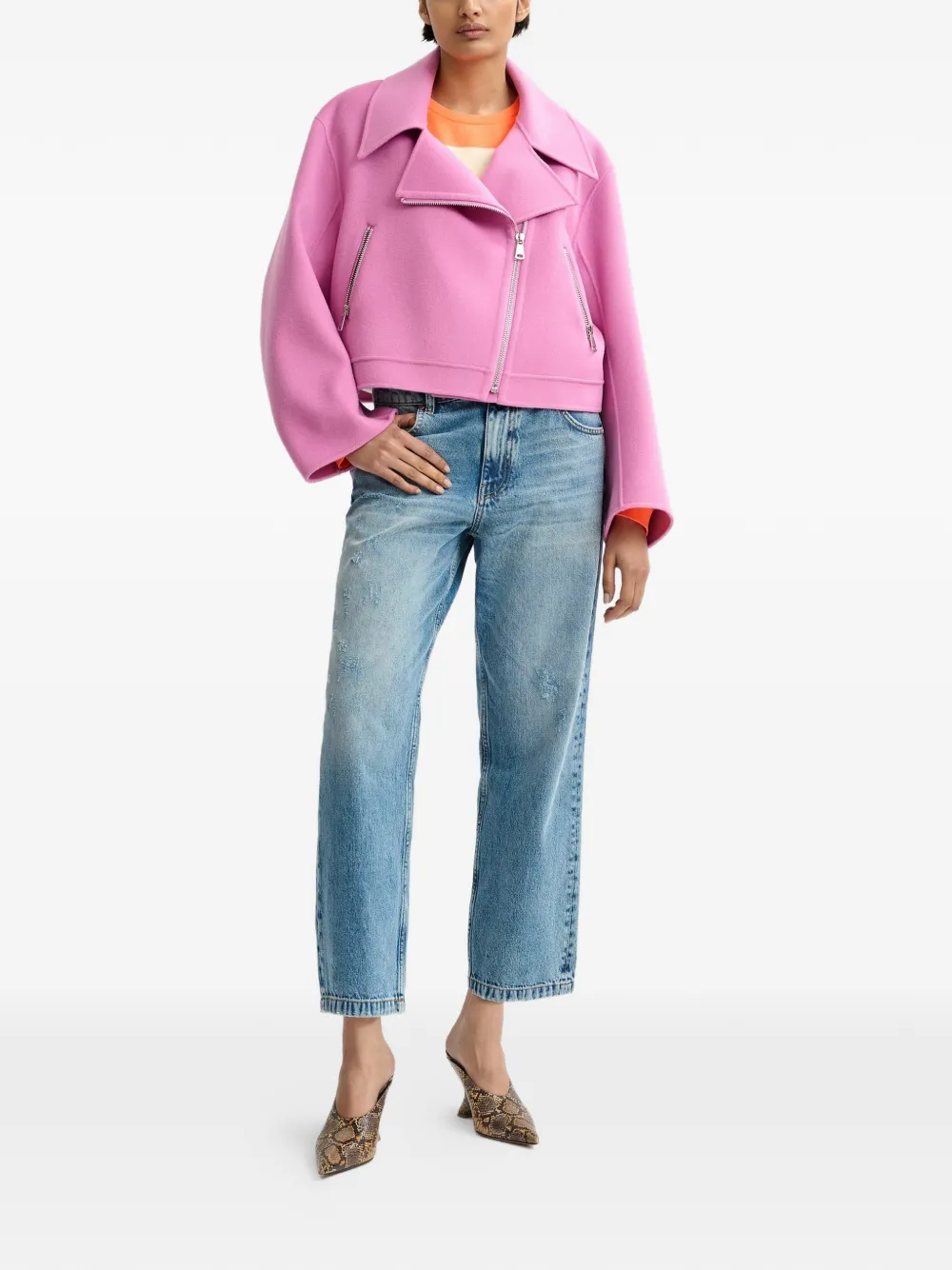 Essentiel Antwerp Zip-up Jacket - Pink 