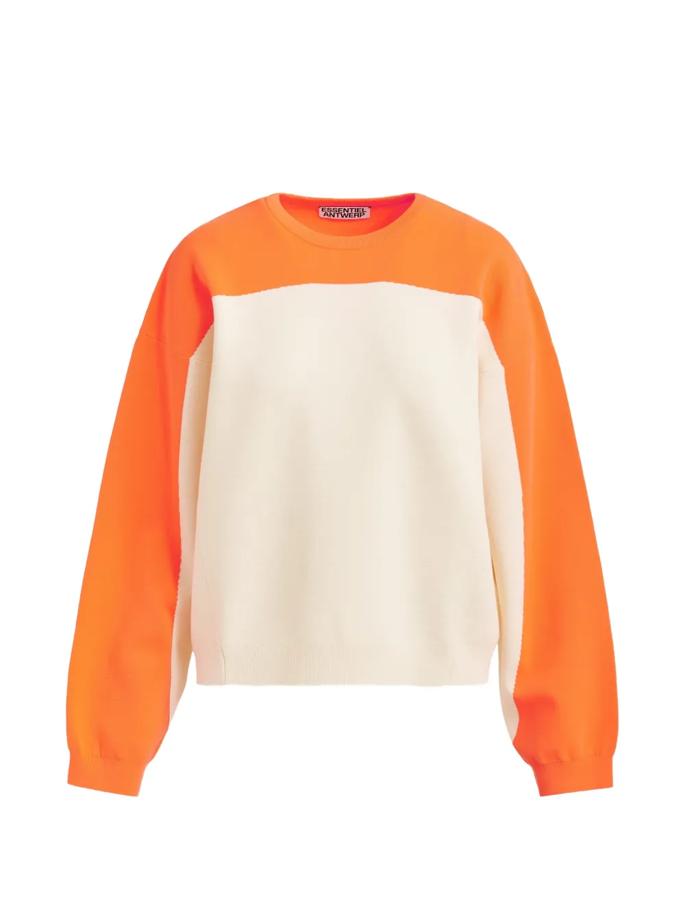 Essentiel Antwerp two-tone ribbed-cuff sweatshirt - Toni neutri