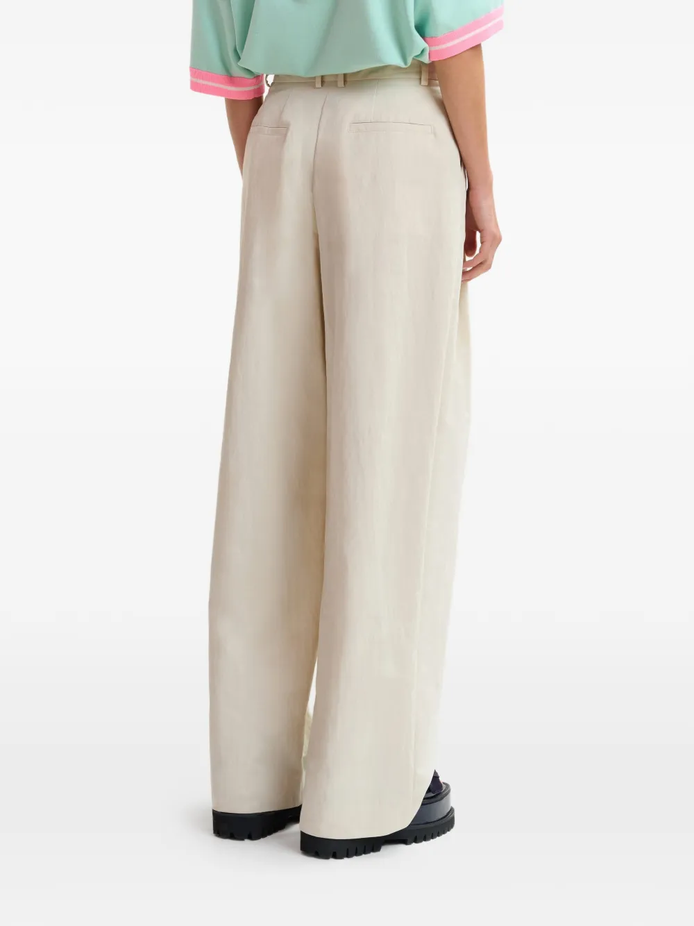 Jazmine Belt-Loop Pleated Trousers