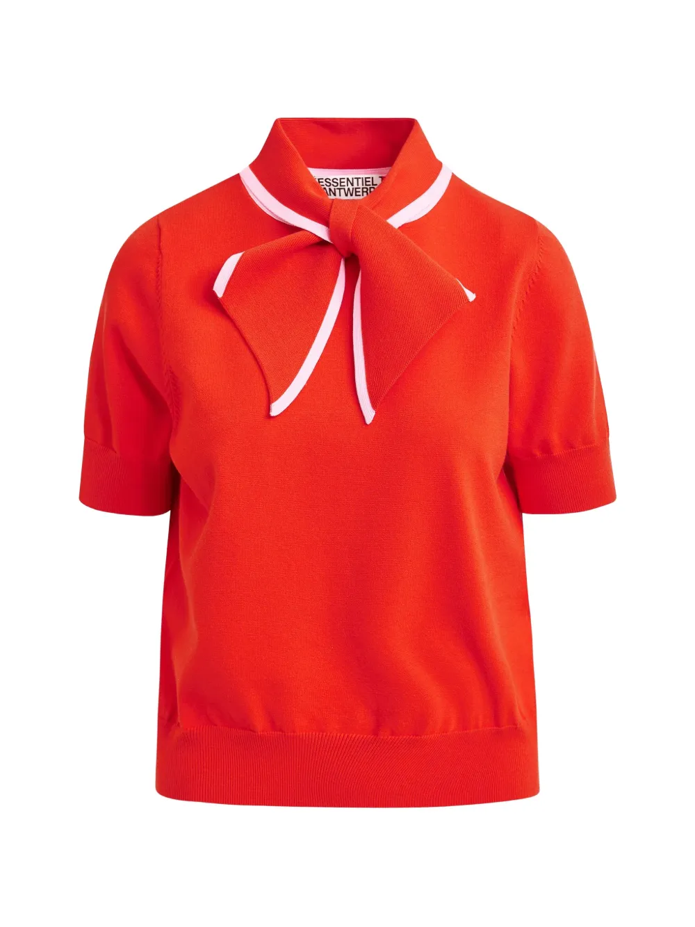 Essentiel Antwerp Jonda scarf-tie T-shirt - Rot