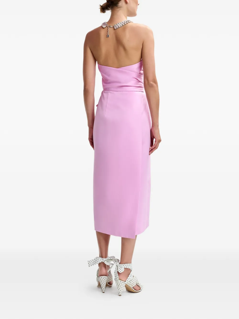 Essentiel Antwerp Juror mouwloze midi-jurk met ceintuur Roze