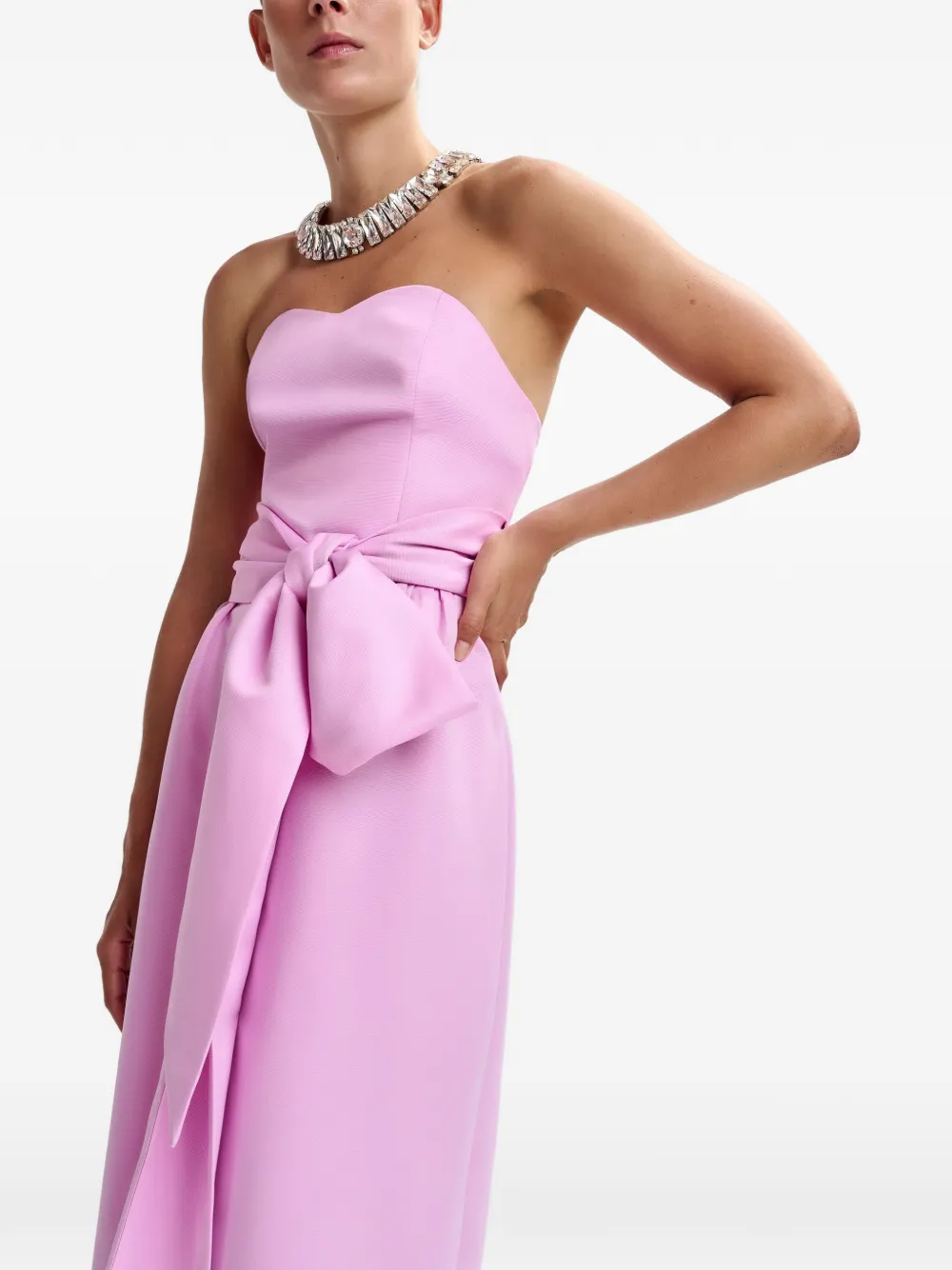 Essentiel Antwerp Juror mouwloze midi-jurk met ceintuur Roze