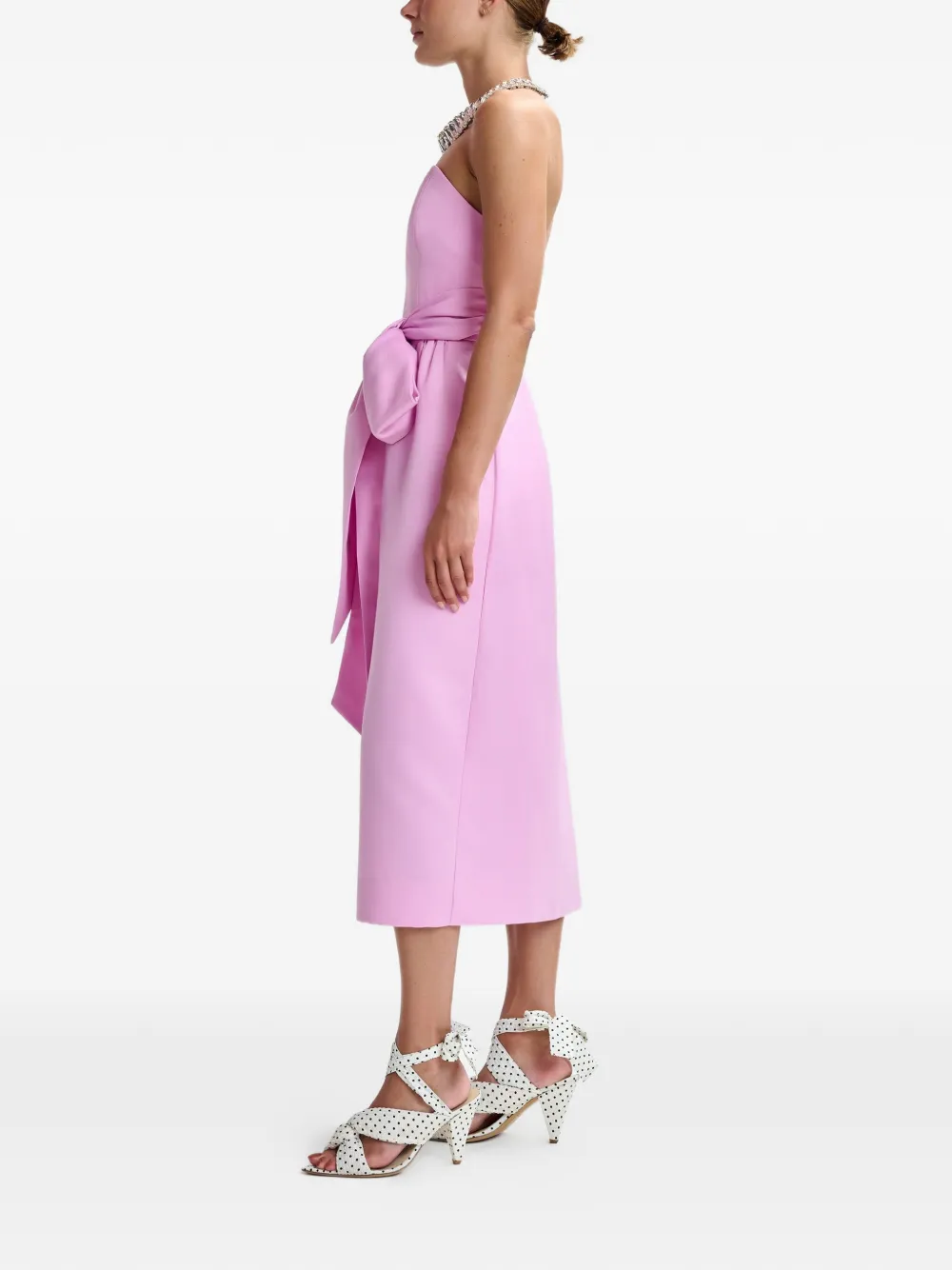 Essentiel Antwerp Juror mouwloze midi-jurk met ceintuur Roze