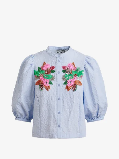 Essentiel Antwerp Jaiden floral-detail shirt