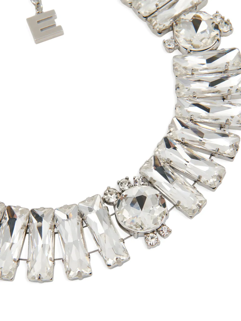  Essentiel Antwerp Rectangular-rhinestone Necklace - Silver 