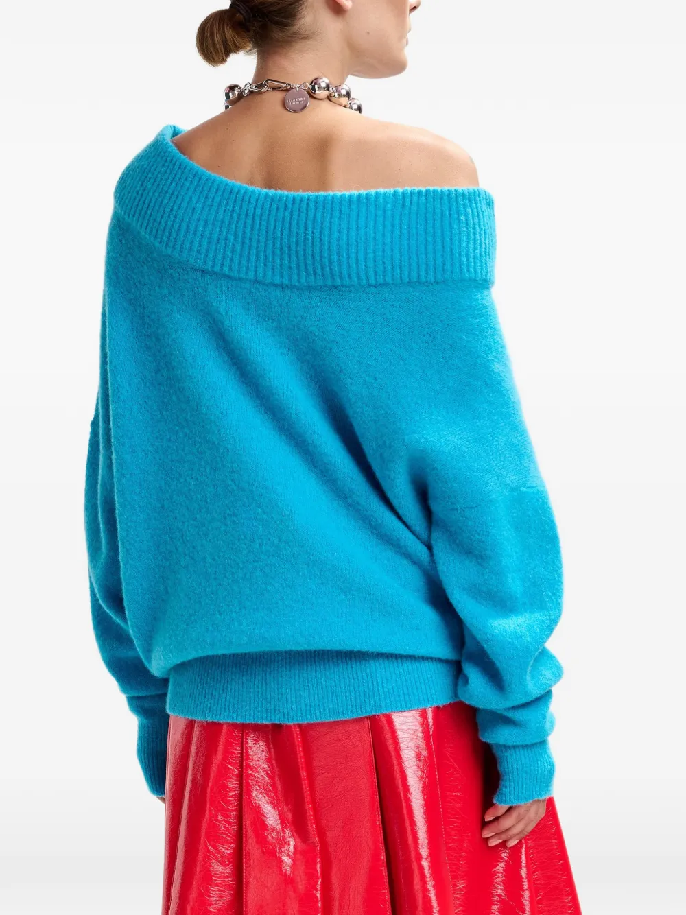 Off-Shoulder Ribbed Sweater