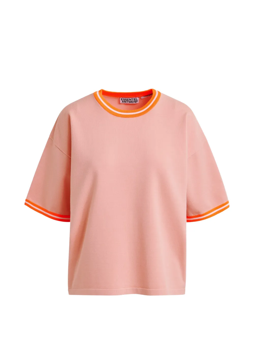 Essentiel Antwerp contrast-trim T-shirt - Arancione