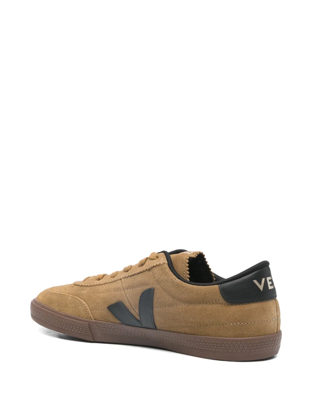 VEJA Panenka suède sneakers met vlakken en logo Bruin