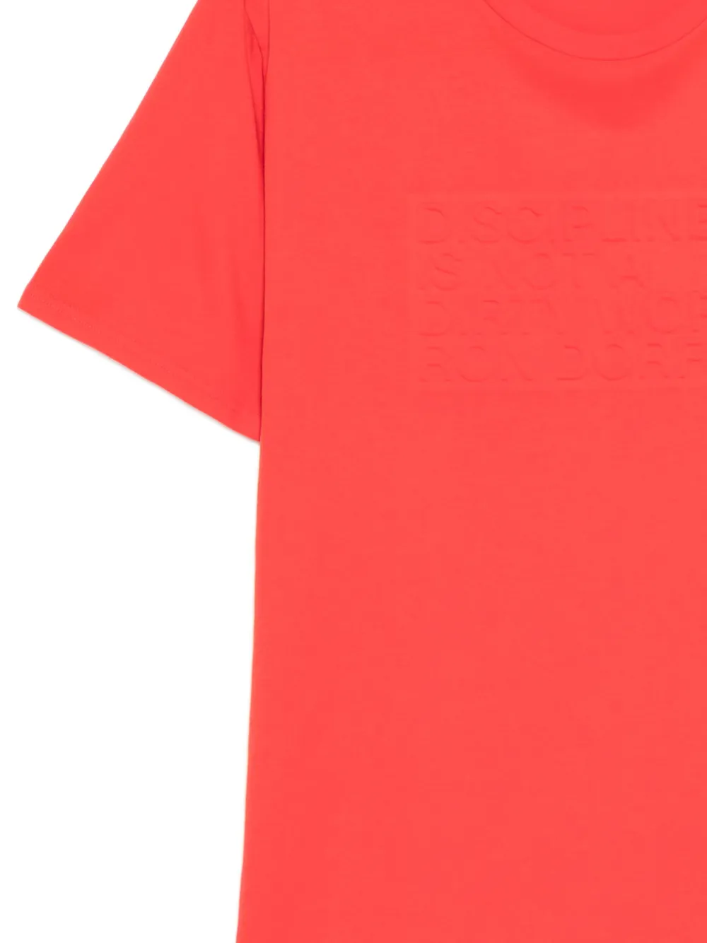 Ron Dorff Text Crew-neck T-shirt - Orange 