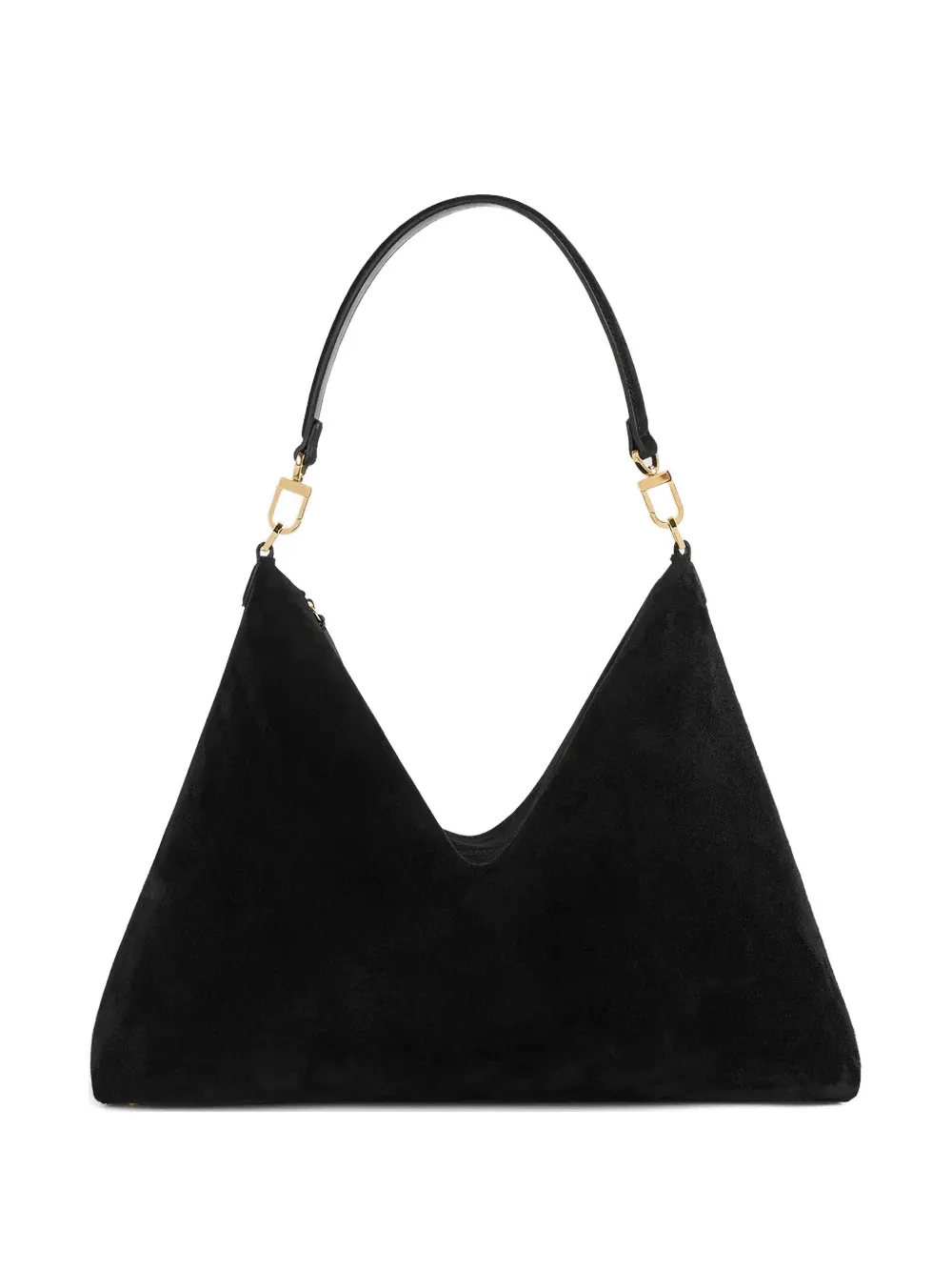 TOTEME Medium Bevel suede shoulder bag - Nero