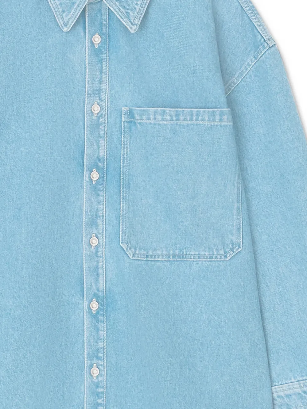 Nanushka Denim blouse met zak Blauw