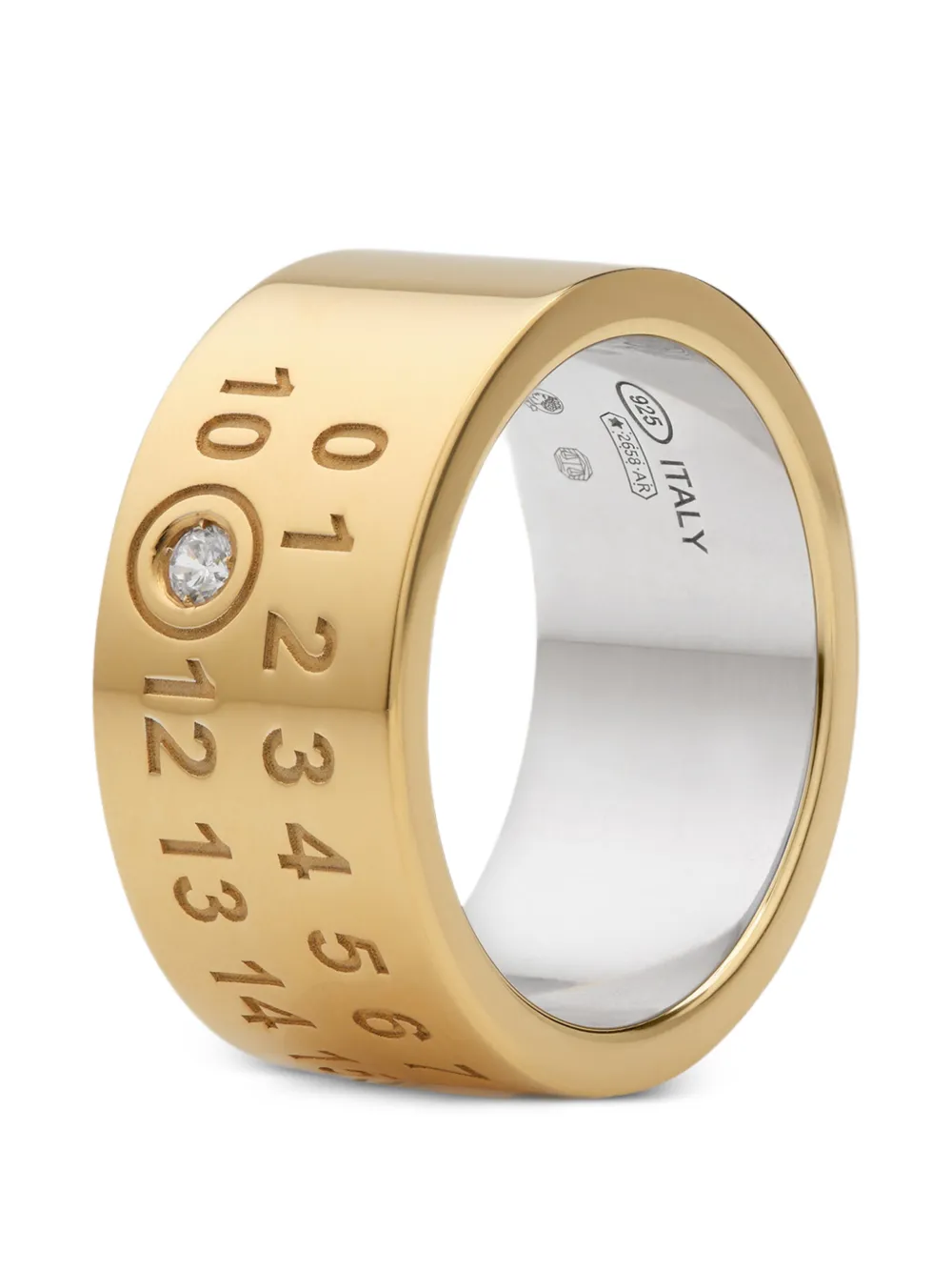 Maison Margiela Numerical diamond ring - Oro