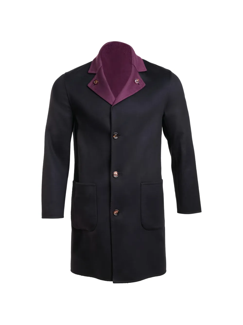 Kiton reversible cashmere overcoat - Blu