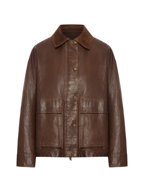 Salvatore Santoro suede-collar buttoned jacket