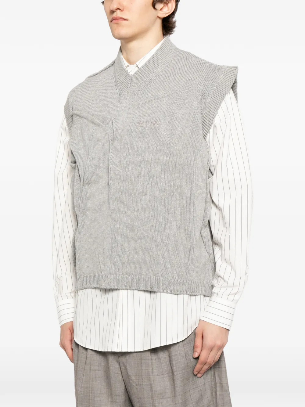  Hed Mayner Logo-embroidered Vest - Grey 
