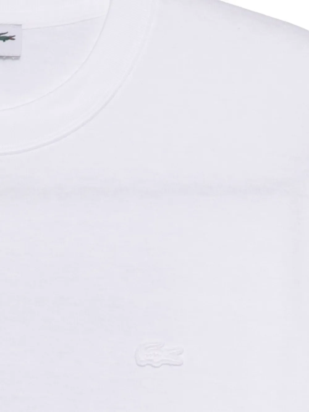 Lacoste T-shirt met geborduurd logo Wit