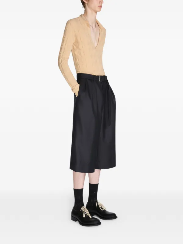 16SS DRIES VAN NOTEN ベルテッドショートパンツ DRIES VAN NOTEN ベルテッド ショートパンツ | ブルー | FARFETCH JP