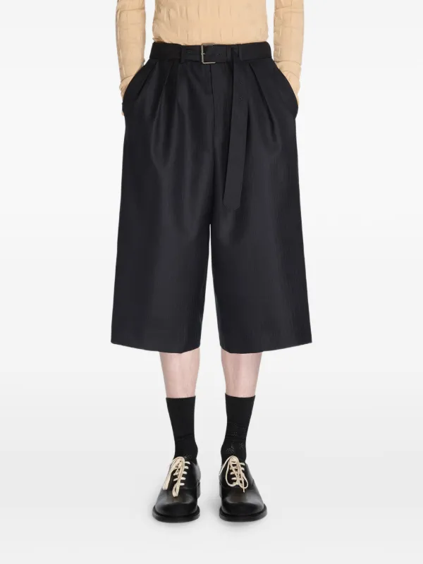 DRIES VAN NOTEN ベルテッド ショートパンツ | ブルー | FARFETCH JP