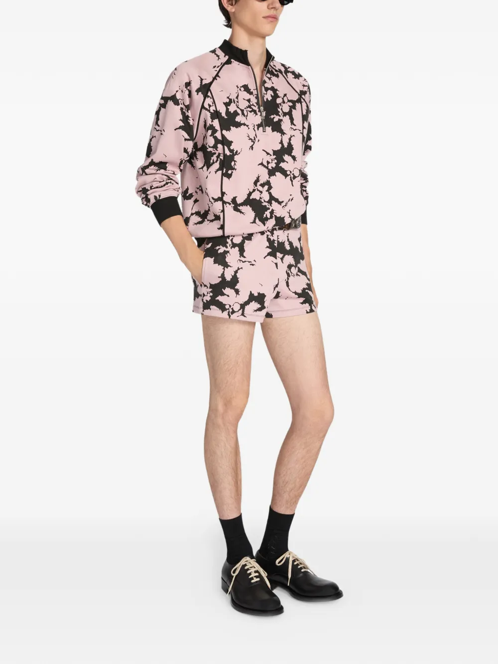  Dries Van Noten Jacquard Zip Sweatshirt - Pink 