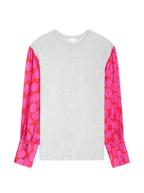 DRIES VAN NOTEN contrast-sleeves T-shirt