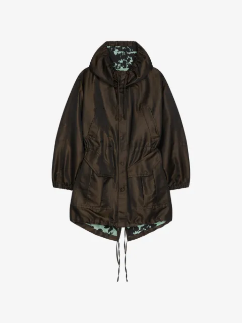 DRIES VAN NOTEN changeant hooded parka