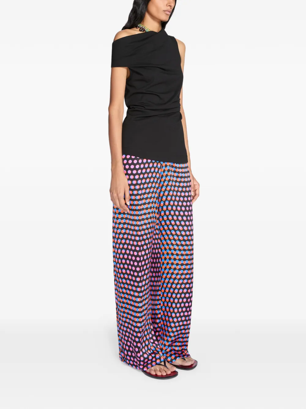  Dries Van Noten Off-shoulder Jersey Top - Black 