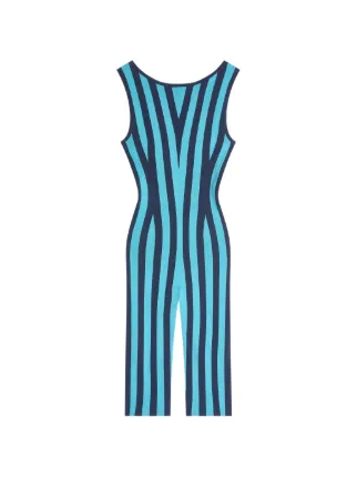 DRIES VAN NOTEN ストライプ ジャンプスーツ | ブルー | FARFETCH JP