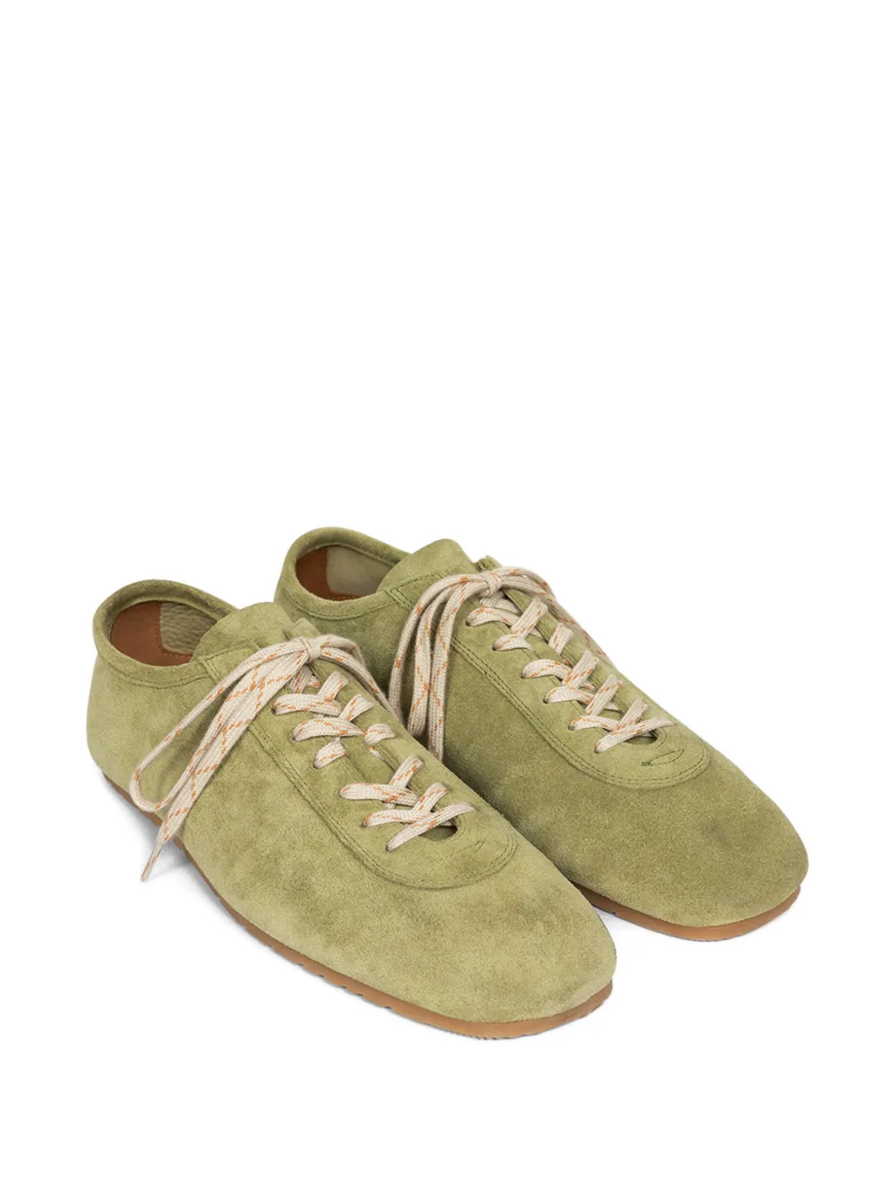 DRIES VAN NOTEN Suède low-top sneakers Groen