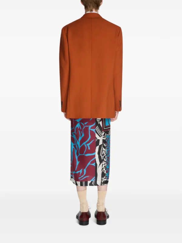 DRIES VAN NOTEN オーバーサイズ ダブルジャケット | オレンジ