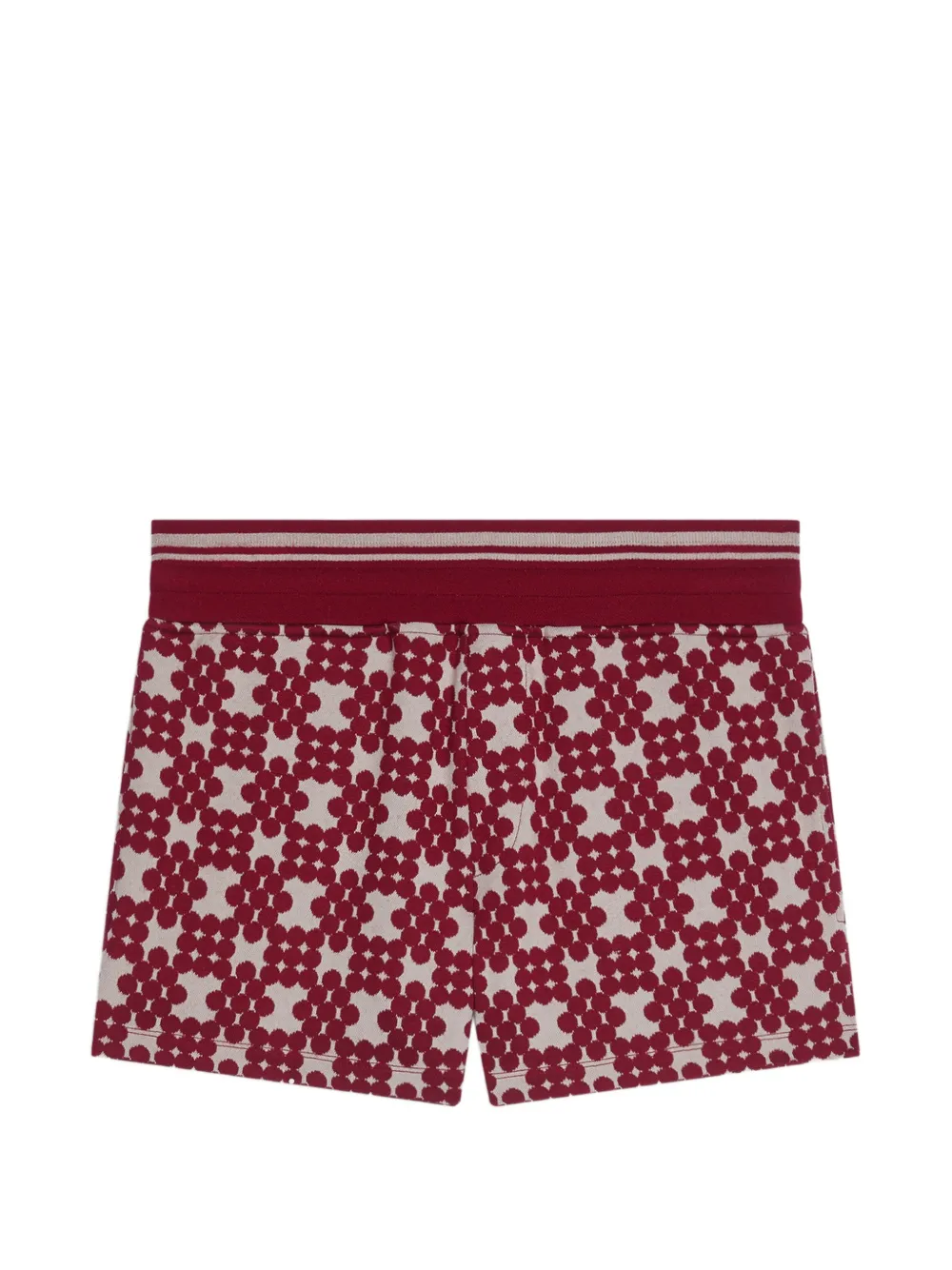 DRIES VAN NOTEN ribbed jacquard shorts - Rosso