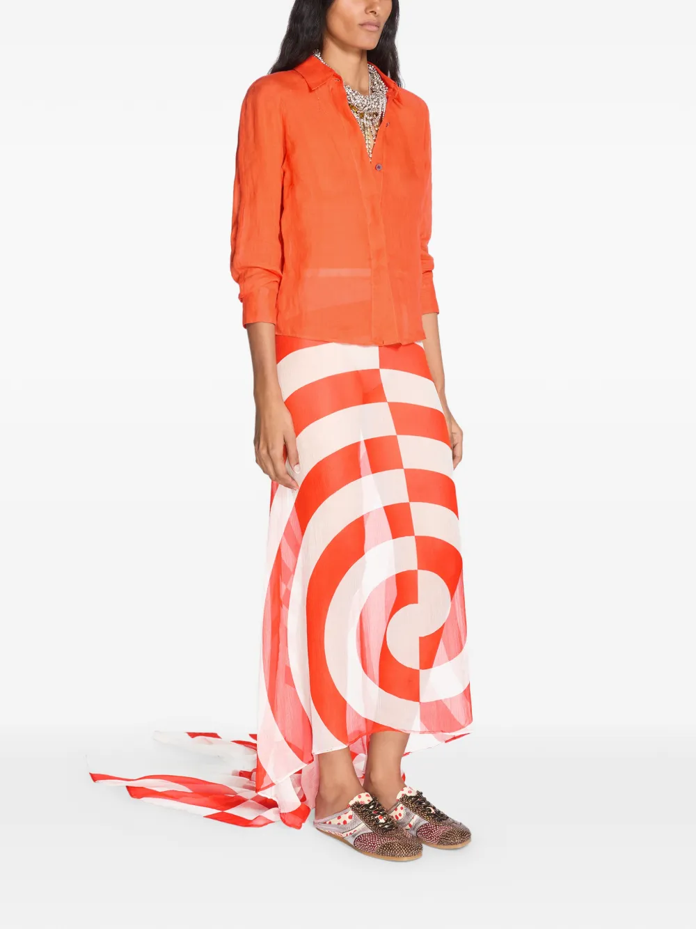  Dries Van Noten Buttoned Shirt - Red 
