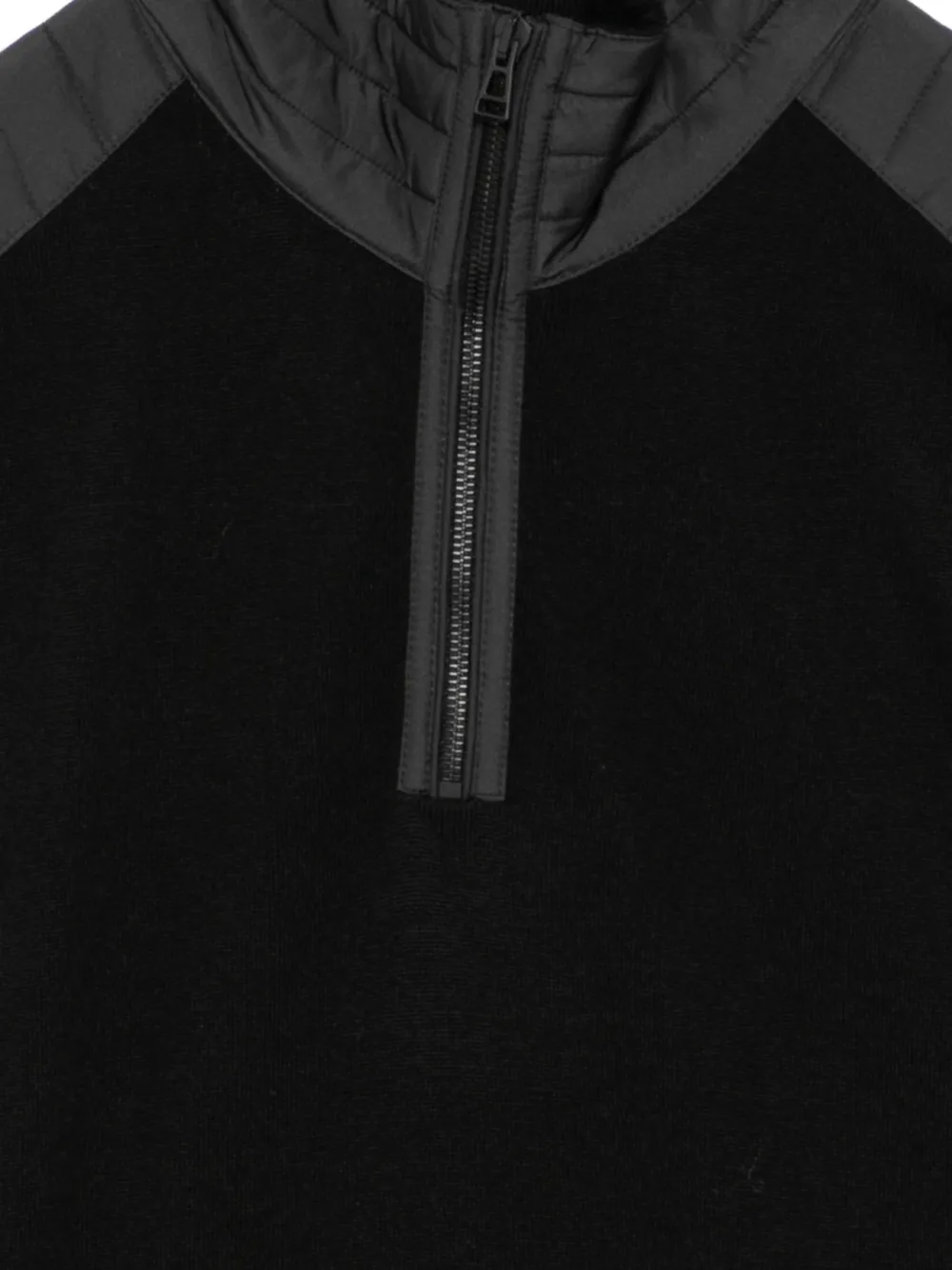 Belstaff Trui met logopatch en halve rits Zwart