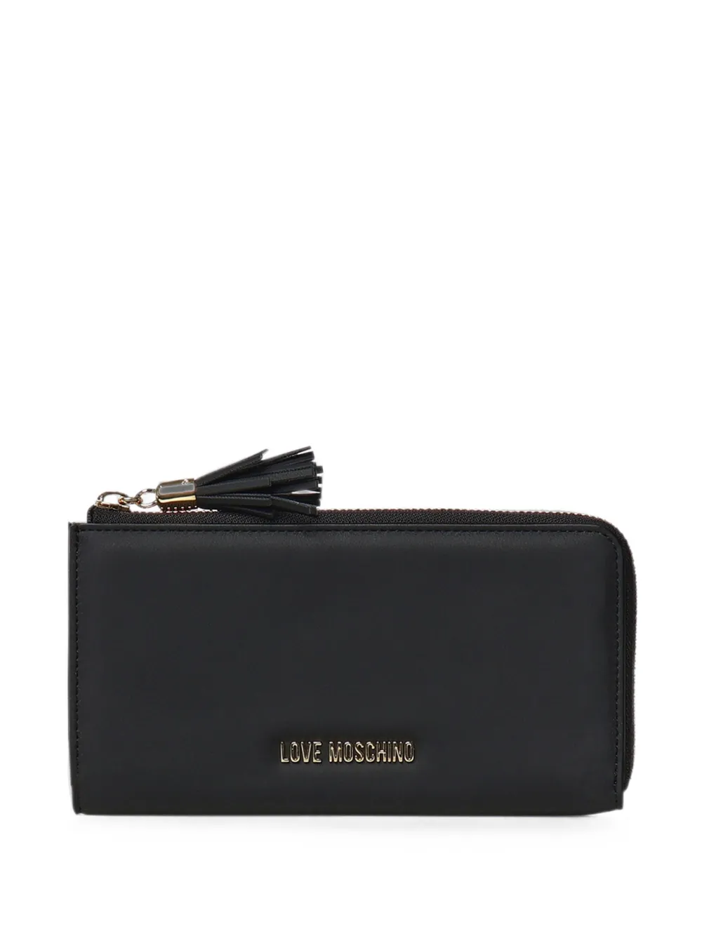 Love Moschino tassel-detail logo-plaque wallet - Nero