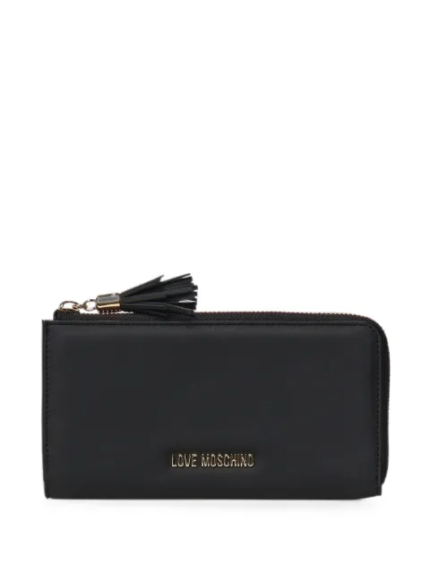 Love Moschino tassel-detail logo-plaque wallet