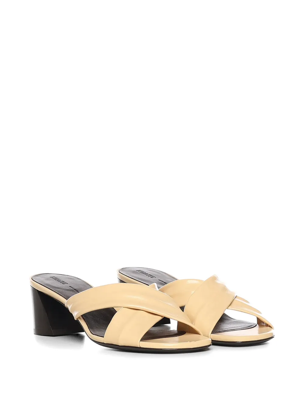 KHAITE criss-cross strap sandals Beige