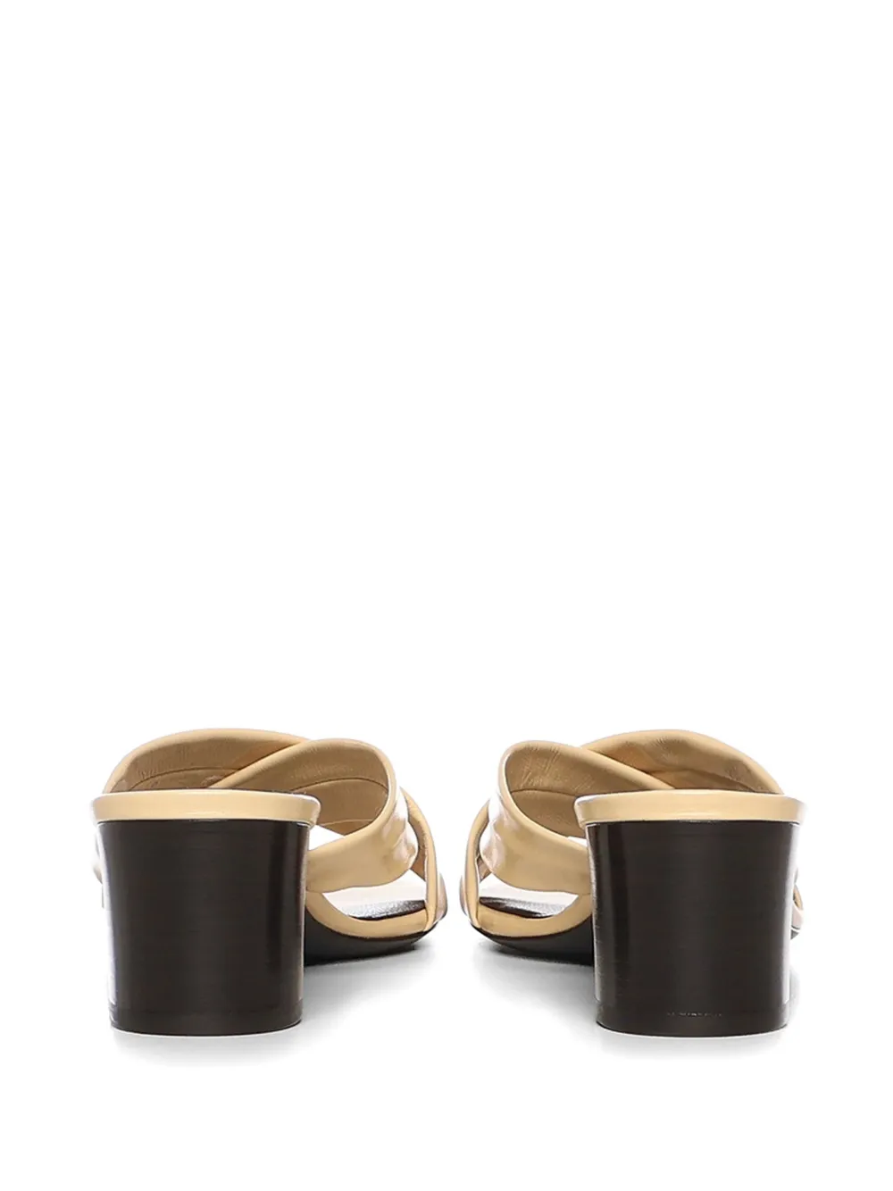 KHAITE criss-cross strap sandals Beige